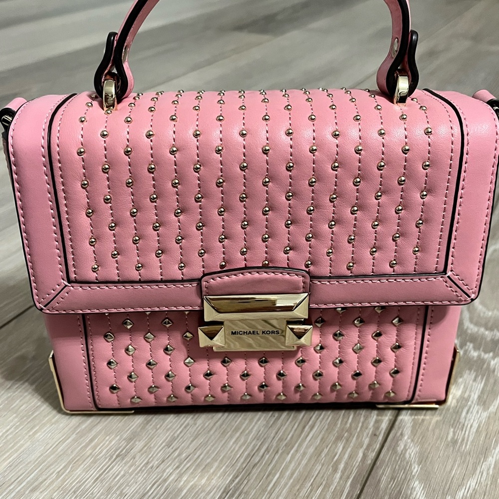 Michael Kors Pink Mini Bag with Studded Design
